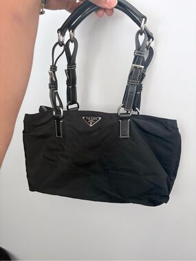 Vintage Prada Tessuto east west tote bag